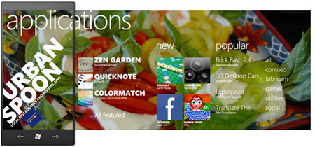 Скриншот Windows Phone 7 Marketplace