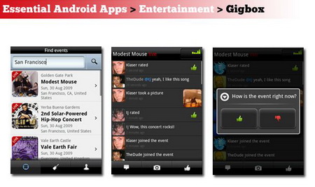 Приложение Android Gigbox