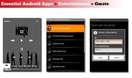 Приложение Android Gmote
