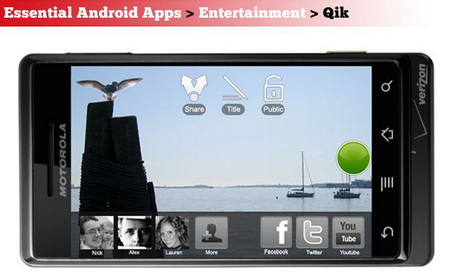 Приложение Android Qik Приложение Android Qik