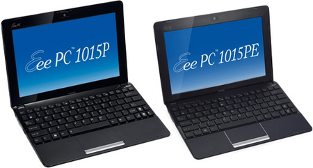 нетбуки ASUS Eee PC 1015P и 1015PE