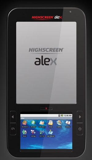 Highscreen Alex - российский E-ридер