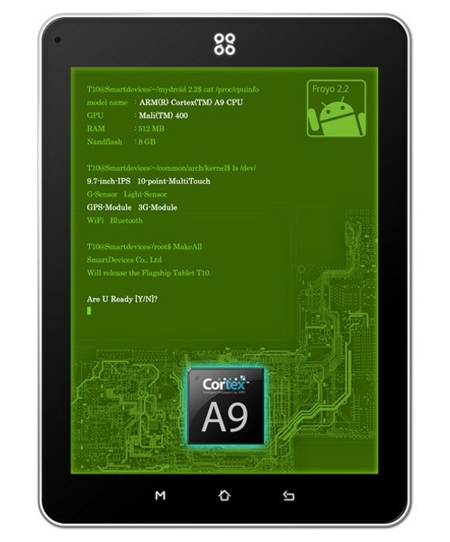 SmartQ Ten: 9,7-дюймовый планшет с процессором Cortex-A9