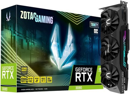 Видеокарта Zotac Gaming GeForce RTX 3080 Trinity OC LHR